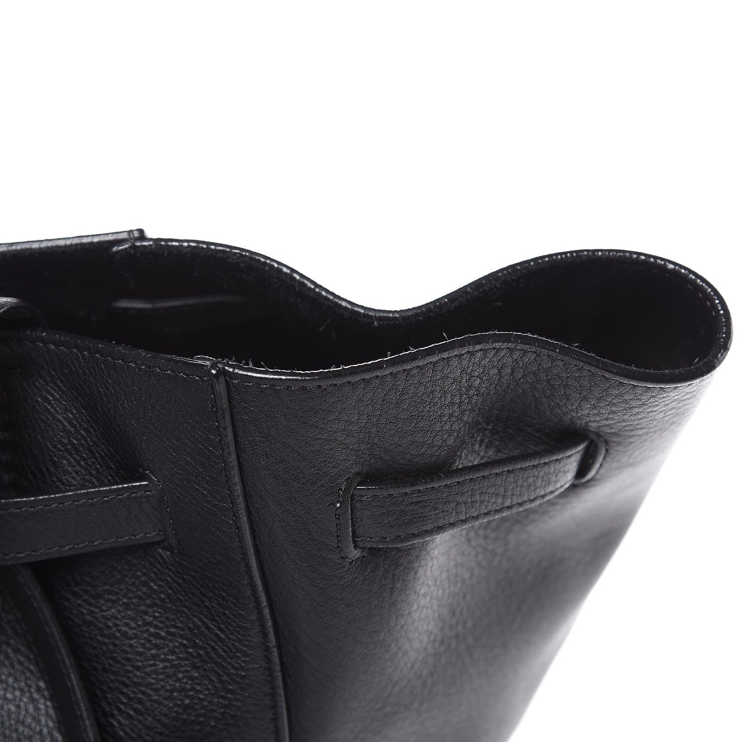Celine Soft Grained Calfskin Small Belt Cabas Phantom Black 14 of 15