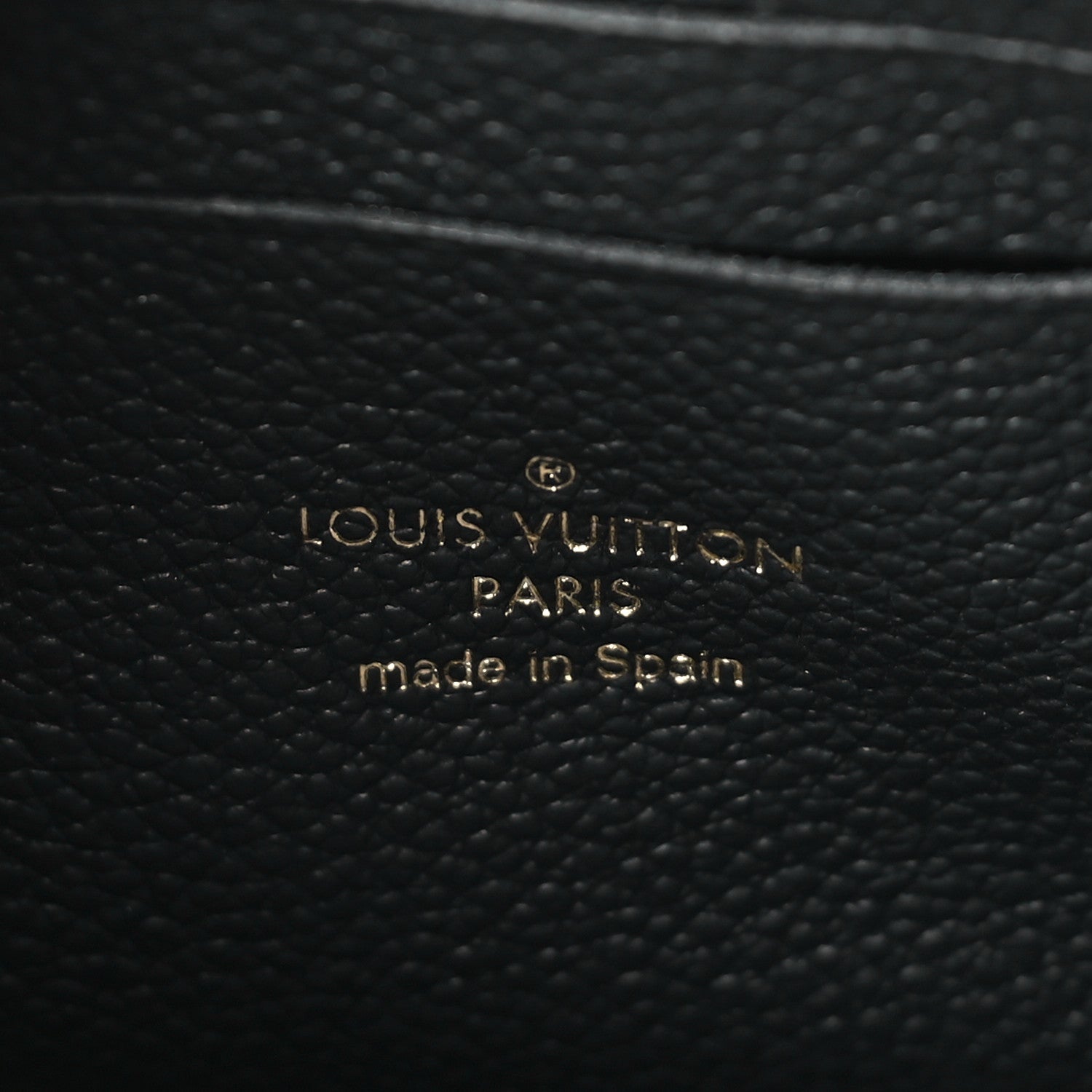 Louis Vuitton Empreinte Monogram Giant Double Zip Pochette Black Cream 7 of 9