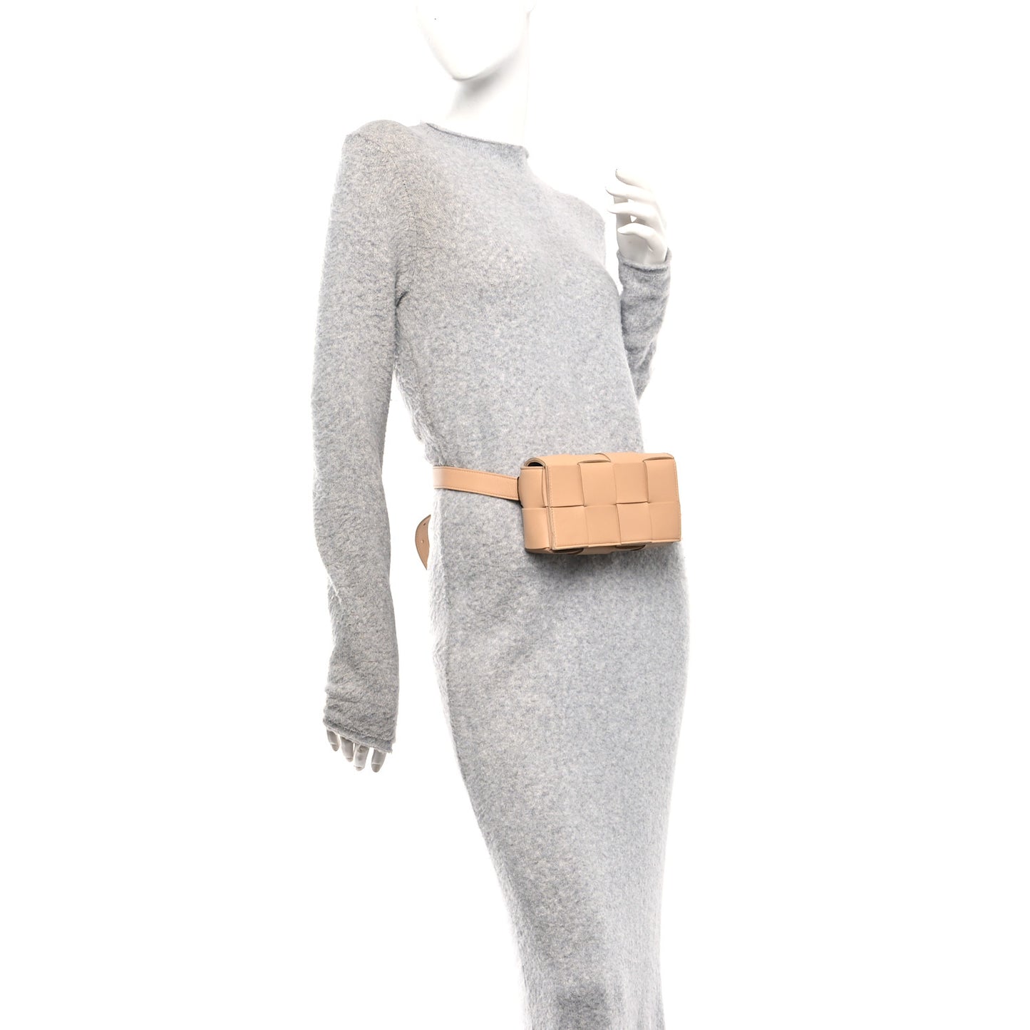 Nappa Maxi Intreccio The Belt Cassette Bag Almond