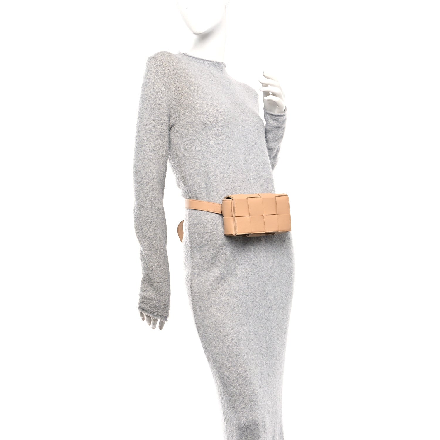 Bottega Veneta Nappa Maxi Intreccio The Belt Cassette Bag Almond 2 of 10