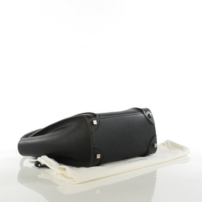 Celine Drummed Calfskin Micro Luggage Black 4 of 7