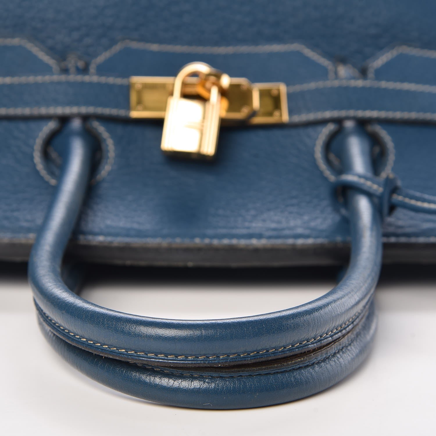 Hermes Taurillon Clemence Birkin 35 Bleu Thalassa 30 of 44