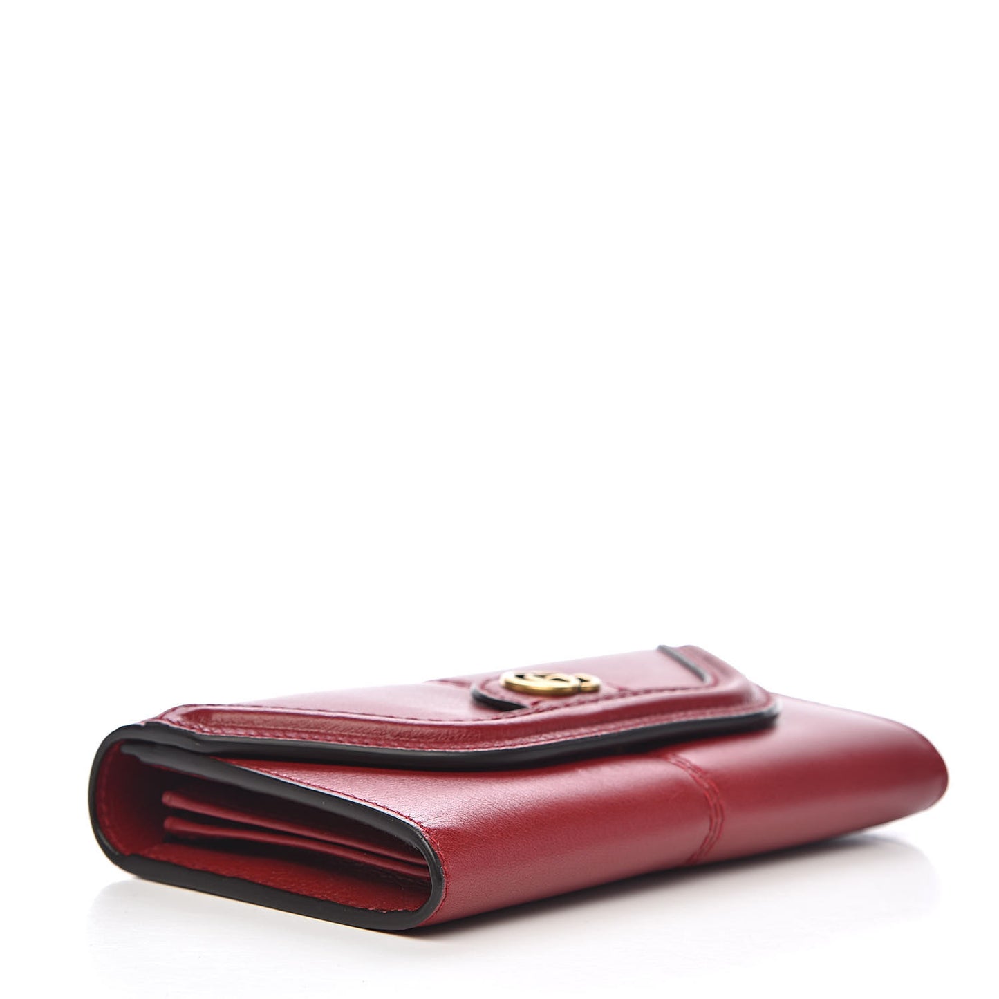 Calfskin Default Flap Wallet Cherry