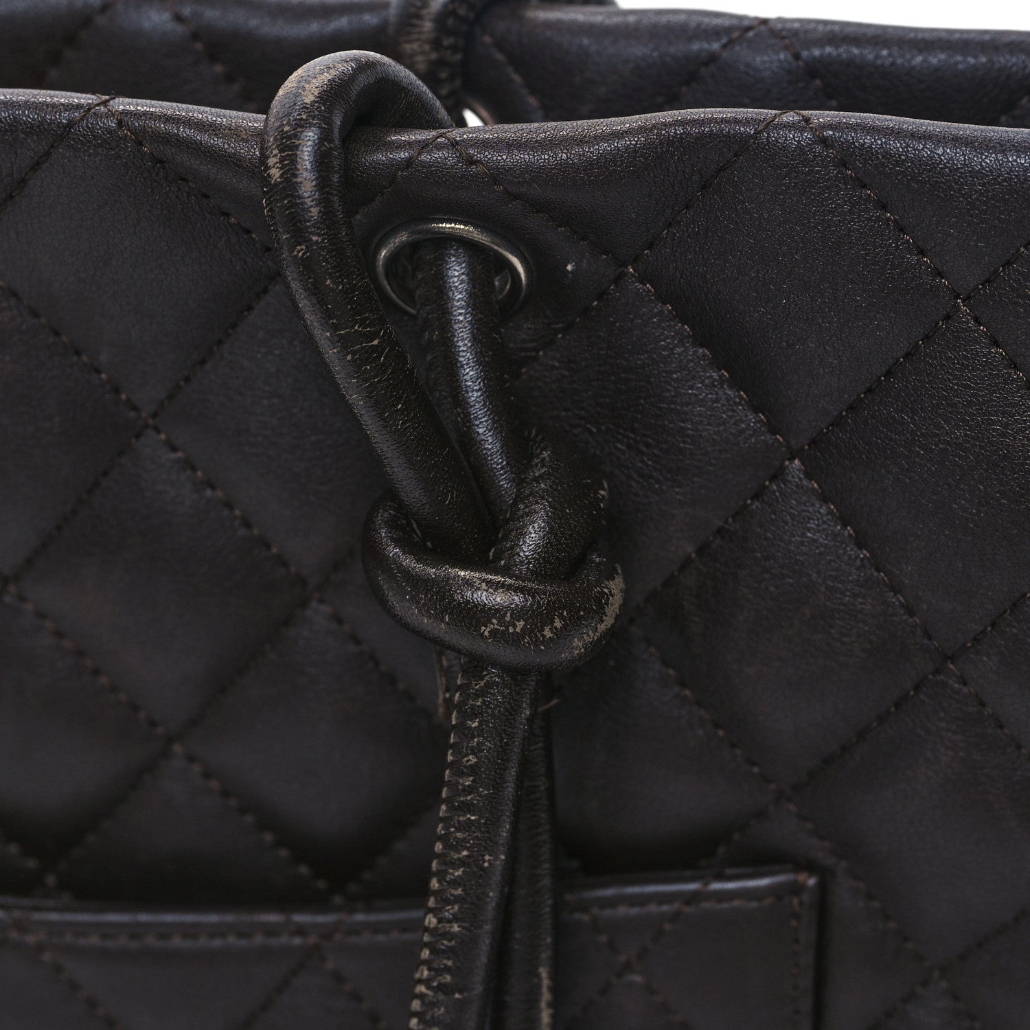 Chanel Calfskin Quilted Medium Cambon Tote Brown Beige 11 of 14