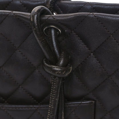 Chanel Calfskin Quilted Medium Cambon Tote Brown Beige 11 of 14