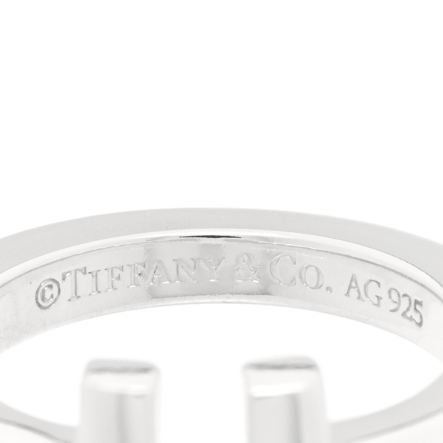 Tiffany Sterling Silver T Square Ring 48 4.5 4 of 4