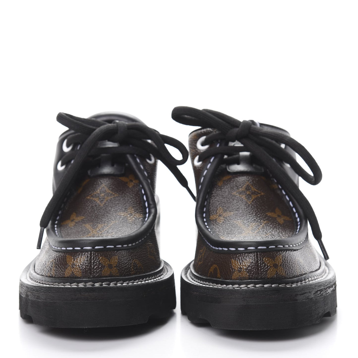 Monogram Calfskin Beaubourg Platform Derby Shoes 39 Brown