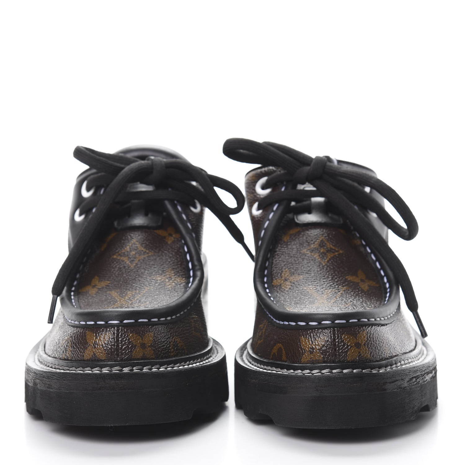 Louis Vuitton Monogram Calfskin Beaubourg Platform Derby Shoes 39 Brown 2 of 9