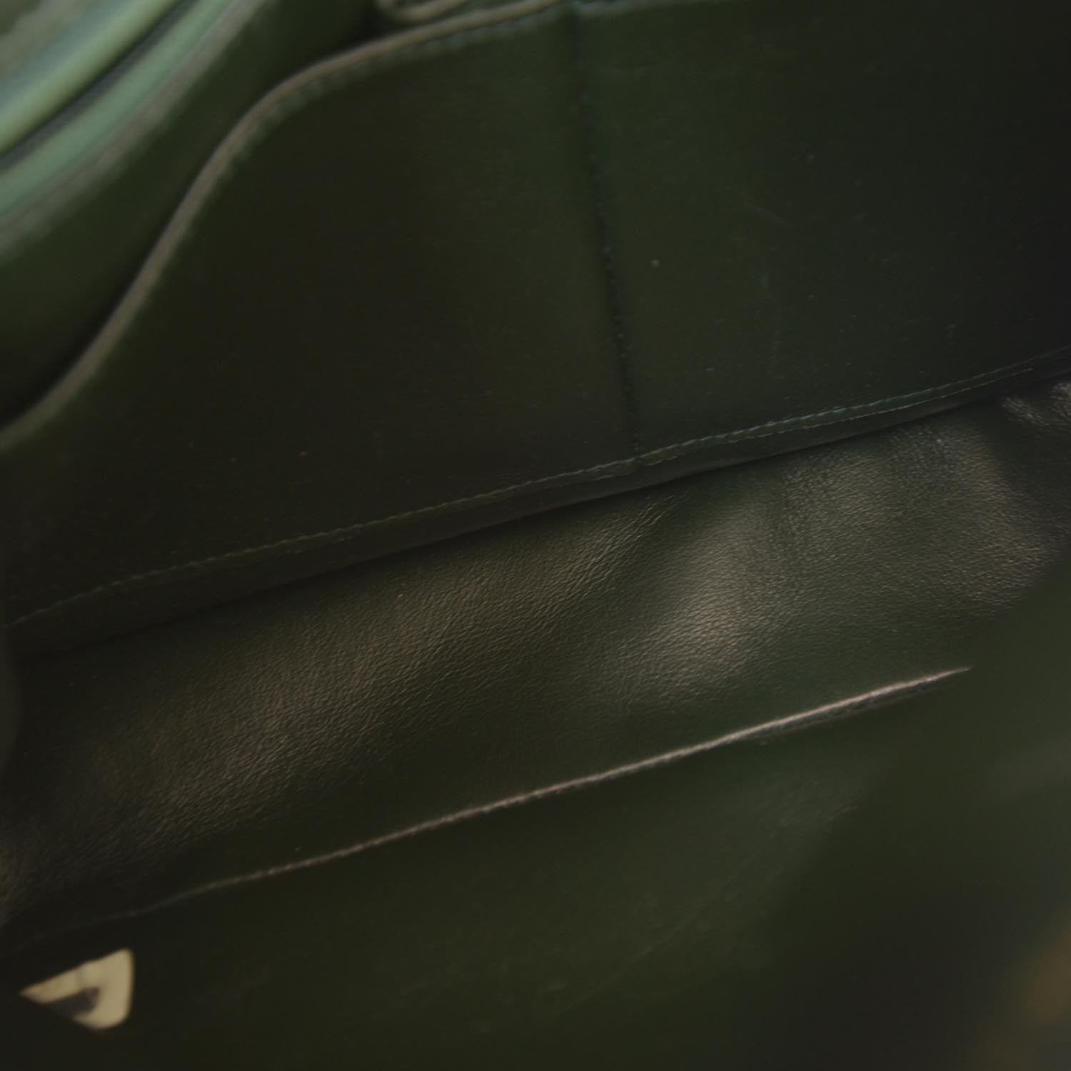 Chanel Lambskin Medium Double Flap Green 9 of 10