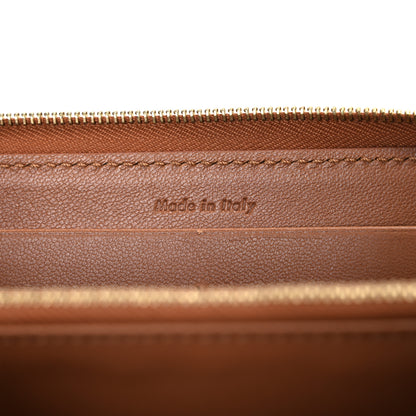 Celine Calfskin Zip Around Multifunction Wallet Tan 7 of 8