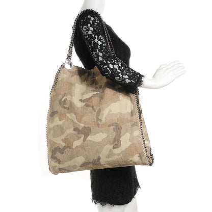 Stella McCartney Denim Camo Print Big Falabella Tote Khaki 2 of 9