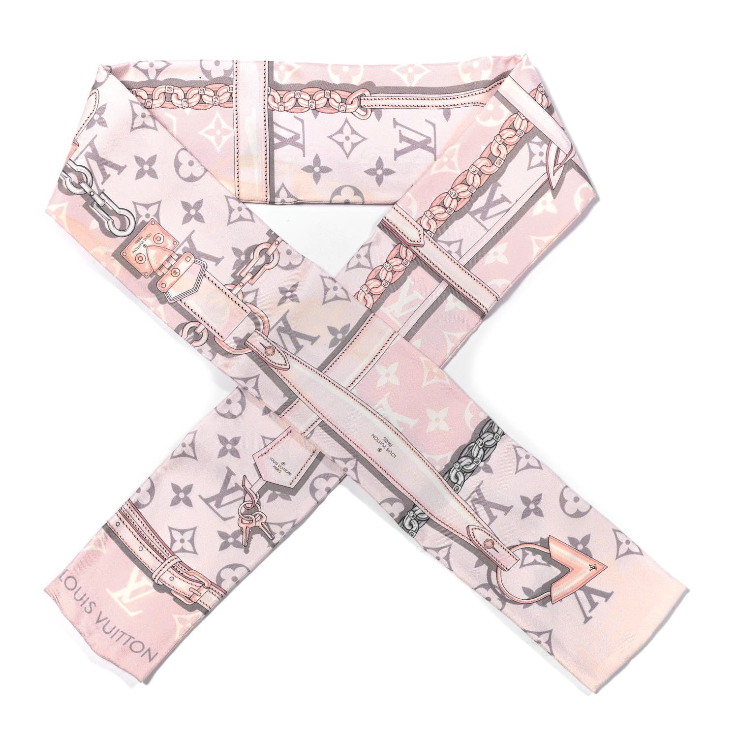 Louis Vuitton Silk Monogram Confidential Bandeau Light Pink 1 of 3