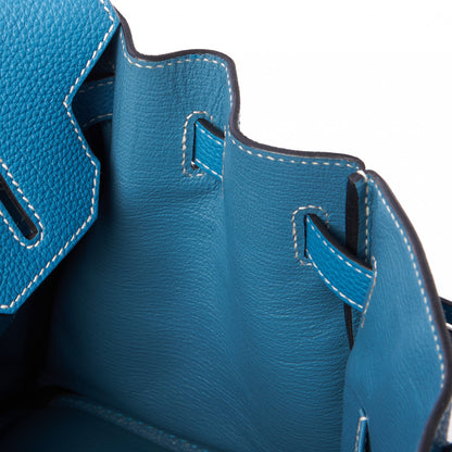 Hermes Togo Birkin 30 Blue Jean 18 of 29