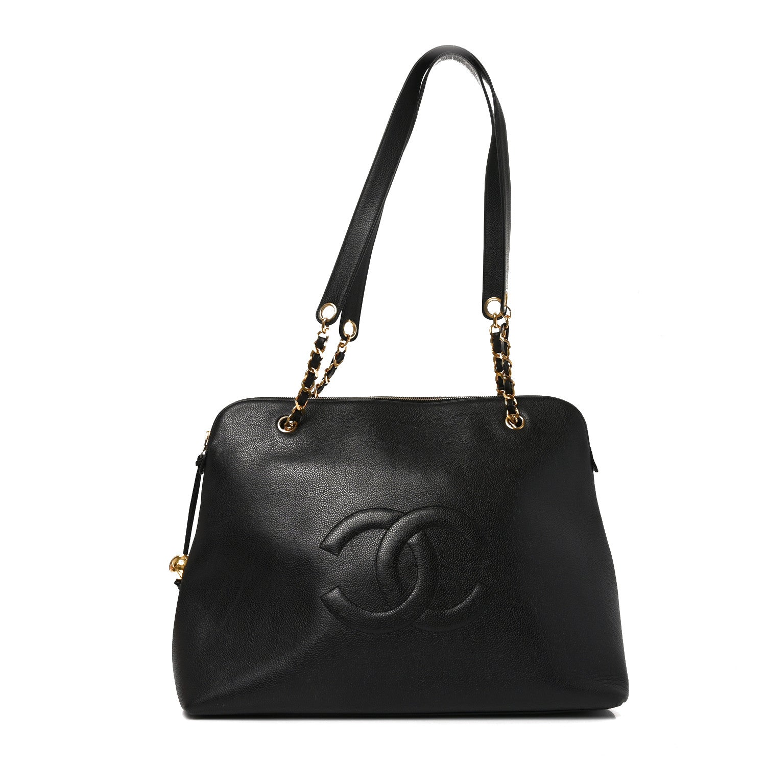 Chanel Caviar Large CC Shoulder Bag Black 1 of 9