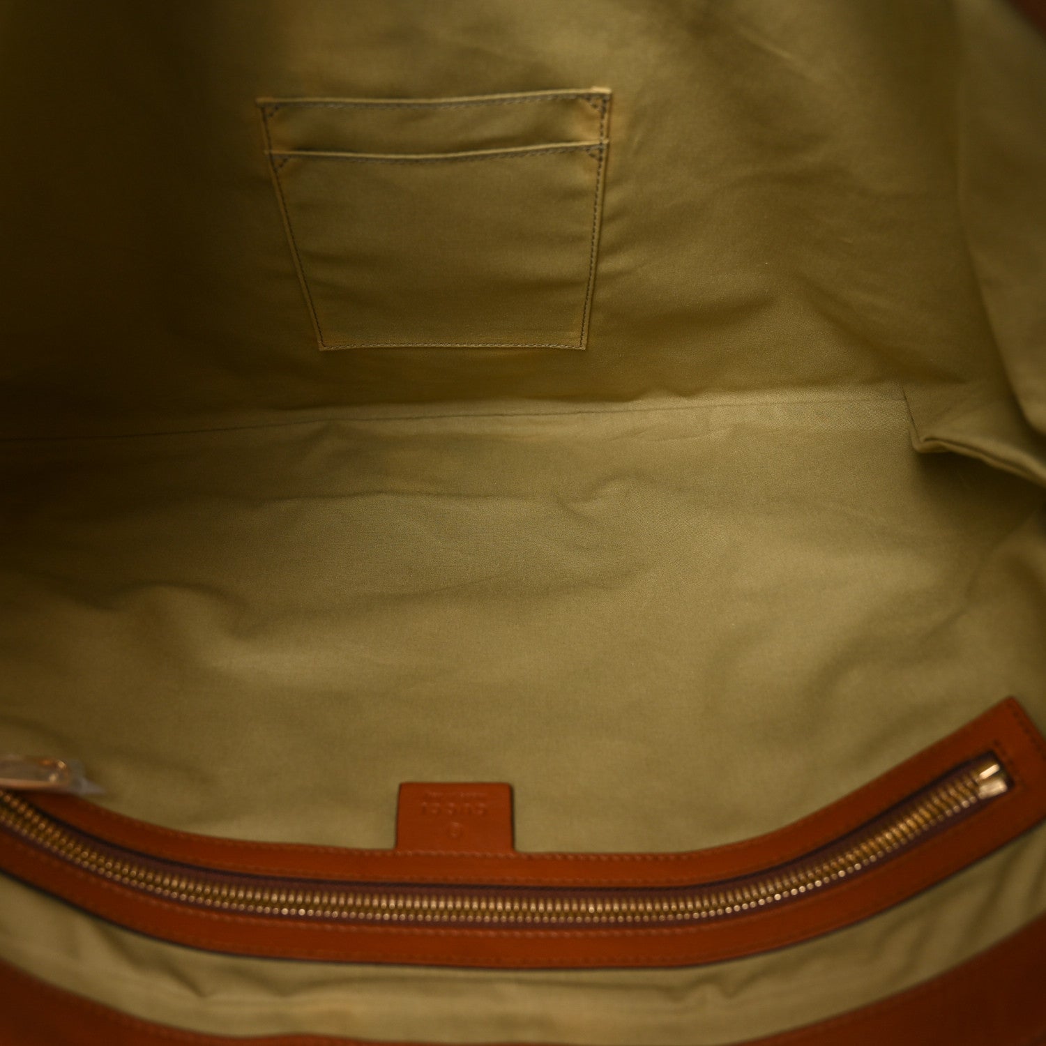 Gucci Vintage Canvas Calfskin Web Large Ophidia Half Moon Hobo Sand Light Cuir 4 of 9