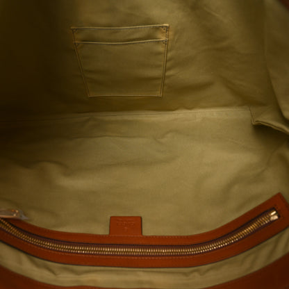 Gucci Vintage Canvas Calfskin Web Large Ophidia Half Moon Hobo Sand Light Cuir 4 of 9