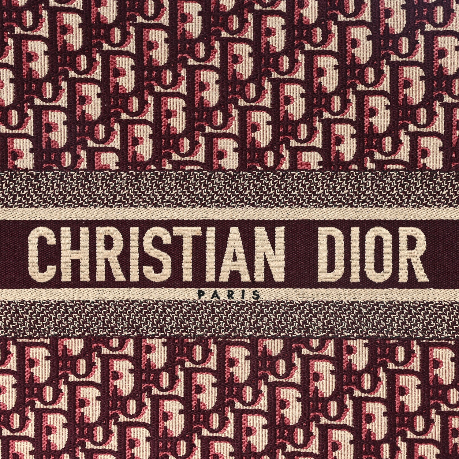 Christian Dior Oblique Large Book Tote Burgundy Multicolor Burgundy Multicolor 8 of 11