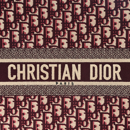 Christian Dior Oblique Large Book Tote Burgundy Multicolor Burgundy Multicolor 8 of 11
