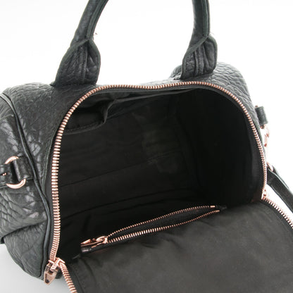 Alexander Wang Pebbled Lambskin Rockie Black Rose Gold Hardware 5 of 18
