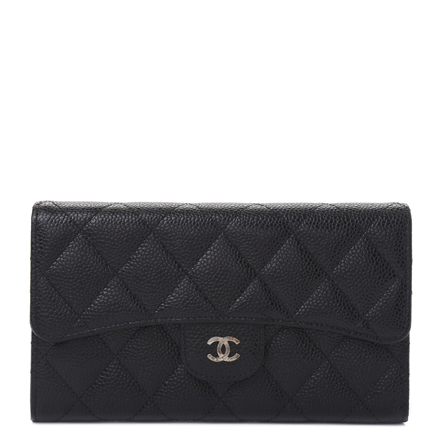 Chanel Caviar Quilted Large Flap Wallet Black 1 of 11