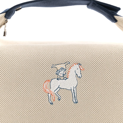 Hermes Canvas Large Bride-A-Brac Cabriole Case Gris Perle 8 of 10