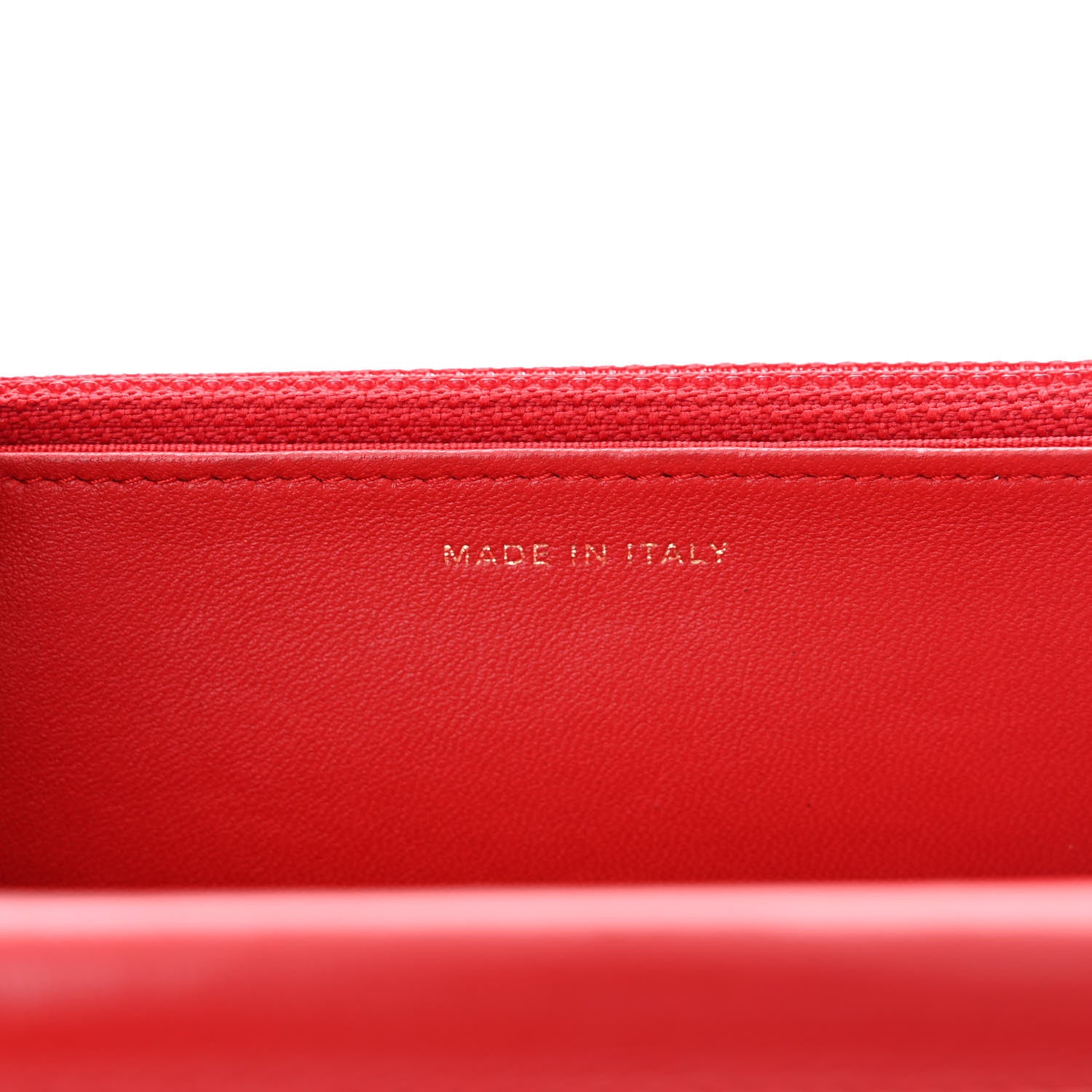Chanel Lambskin Quilted Chain Around Wallet On Chain WOC Red 7 of 13