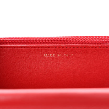 Chanel Lambskin Quilted Chain Around Wallet On Chain WOC Red 7 of 13