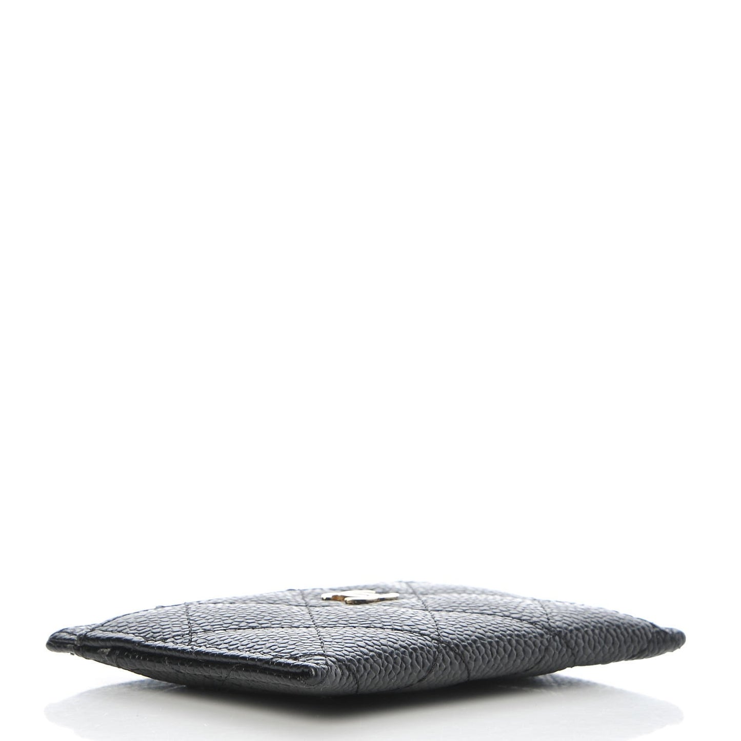 Caviar Quilted Card Holder Black