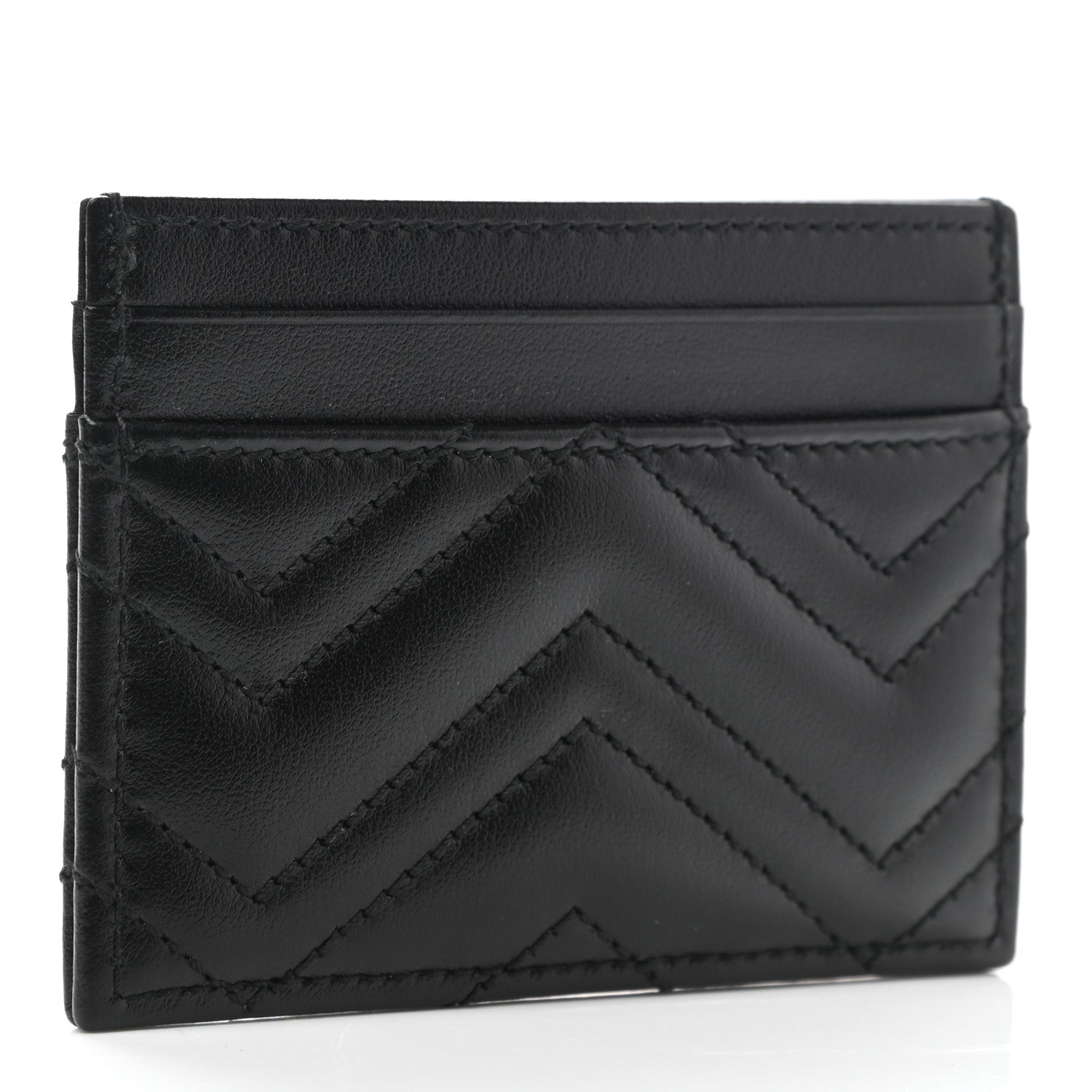 Gucci Calfskin Matelasse GG Marmont Card Holder Black 3 of 7