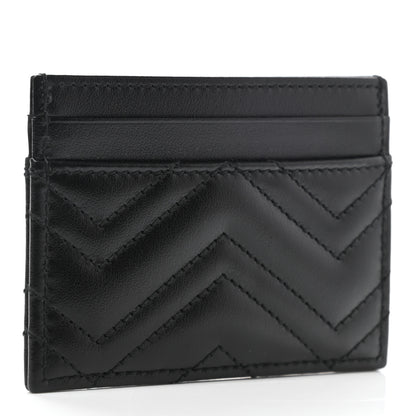 Gucci Calfskin Matelasse GG Marmont Card Holder Black 3 of 7