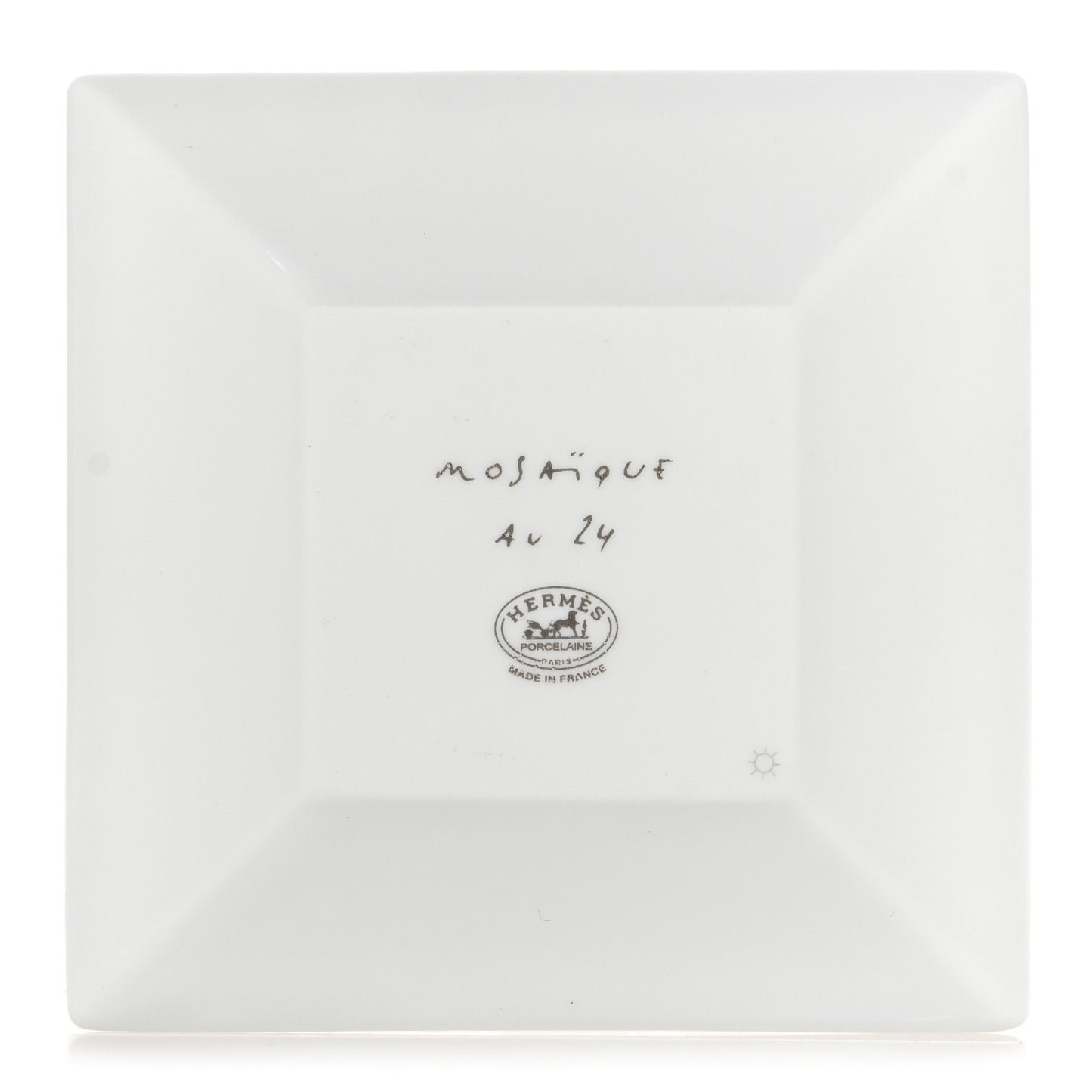 Porcelain Mosaique Au 24 Platinum Square Plate N°1