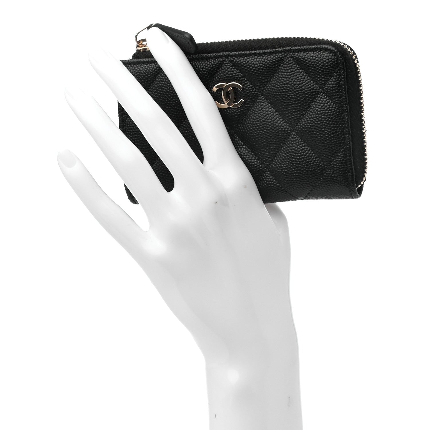 Chanel Caviar Quilted Key Holder Case Black 2 of 7