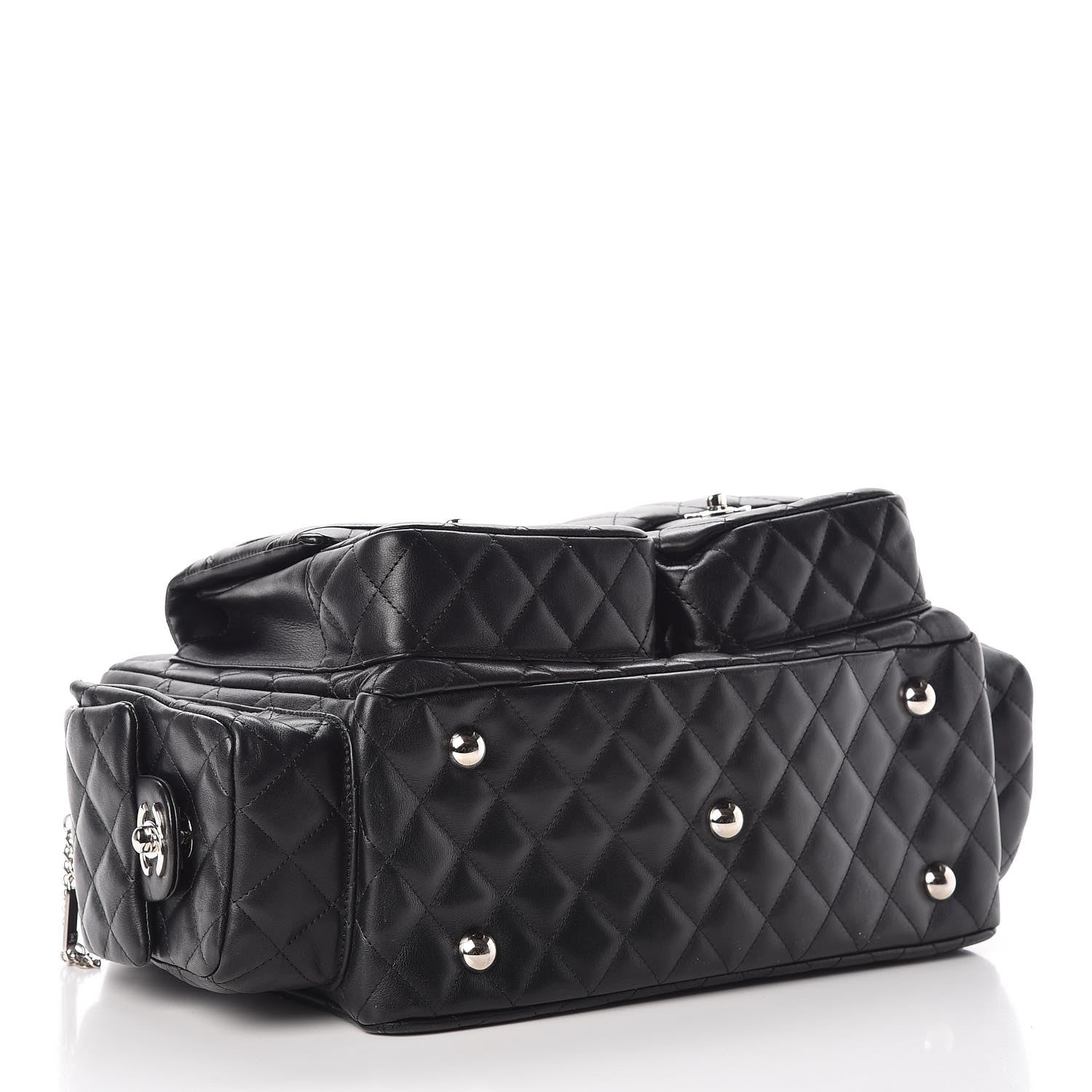 Chanel Calfskin Quilted Large Cambon Multipocket Reporter Black 4 of 8