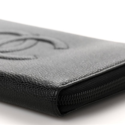 Chanel Caviar Large Timeless CC Zip Around Organizer Wallet Black 8 of 8