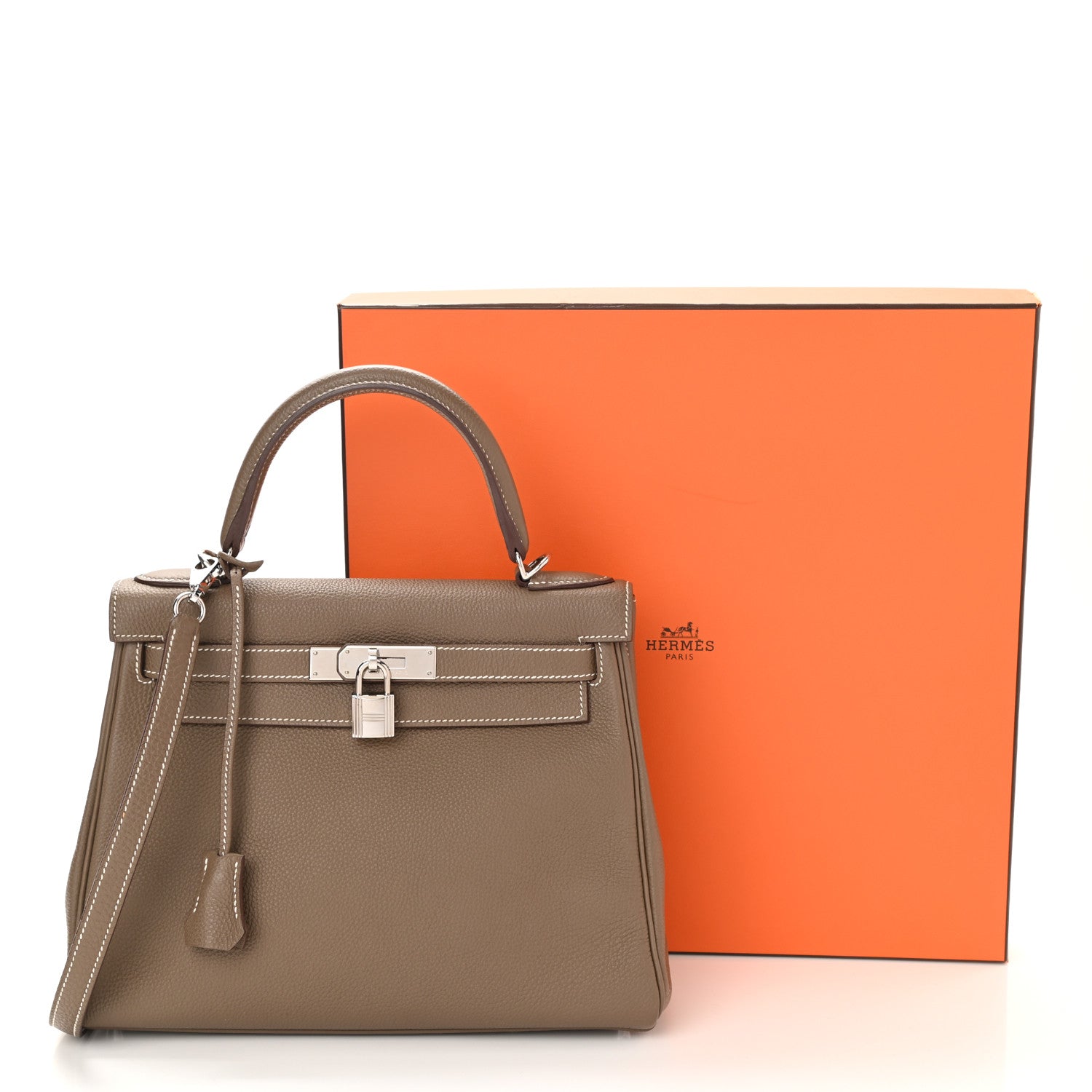 Hermes Togo Kelly Retourne 28 Etoupe 17 of 17