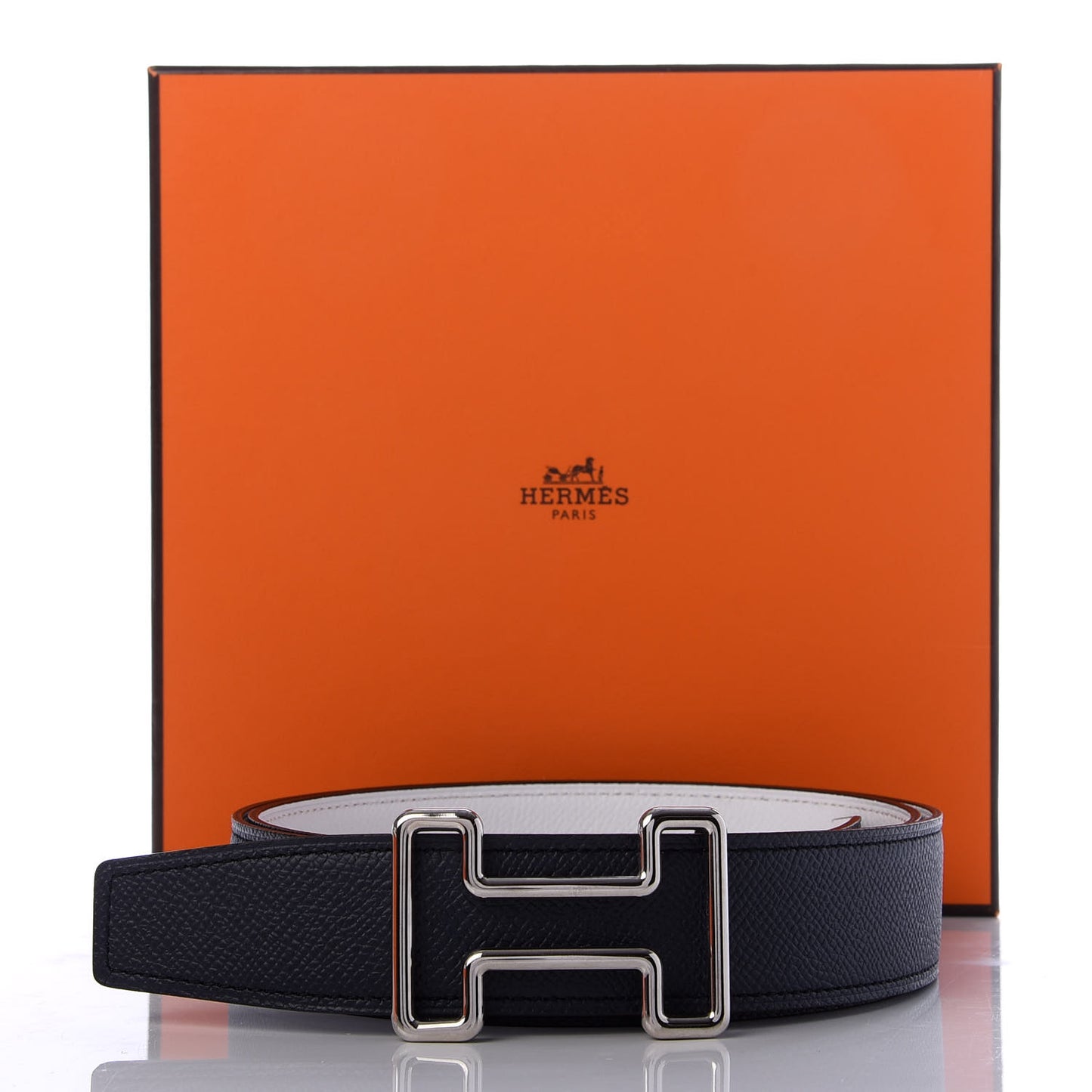 Epsom Tonight Belt 95 Bleu Obscur White