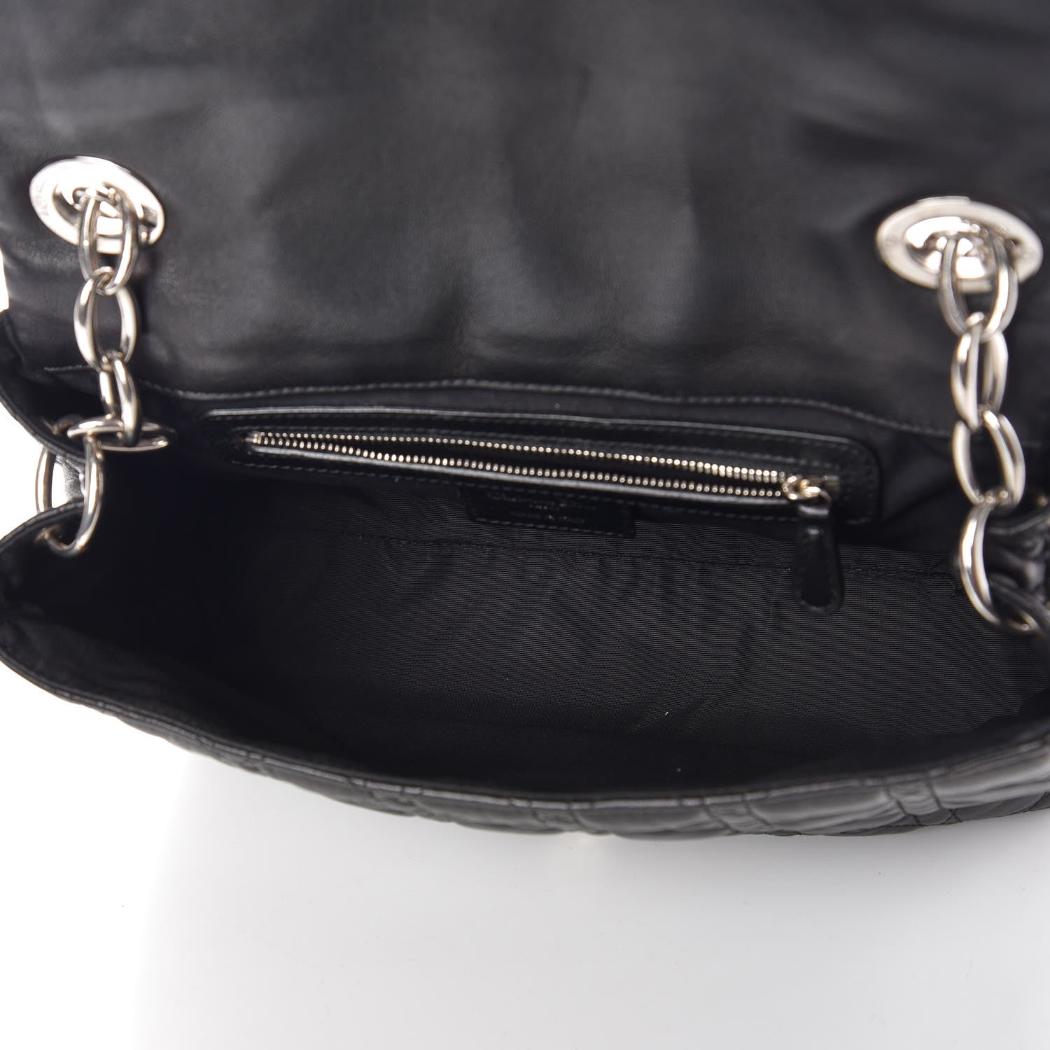 Christian Dior Lambskin Cannage Soft Flap Bag Black 5 of 12