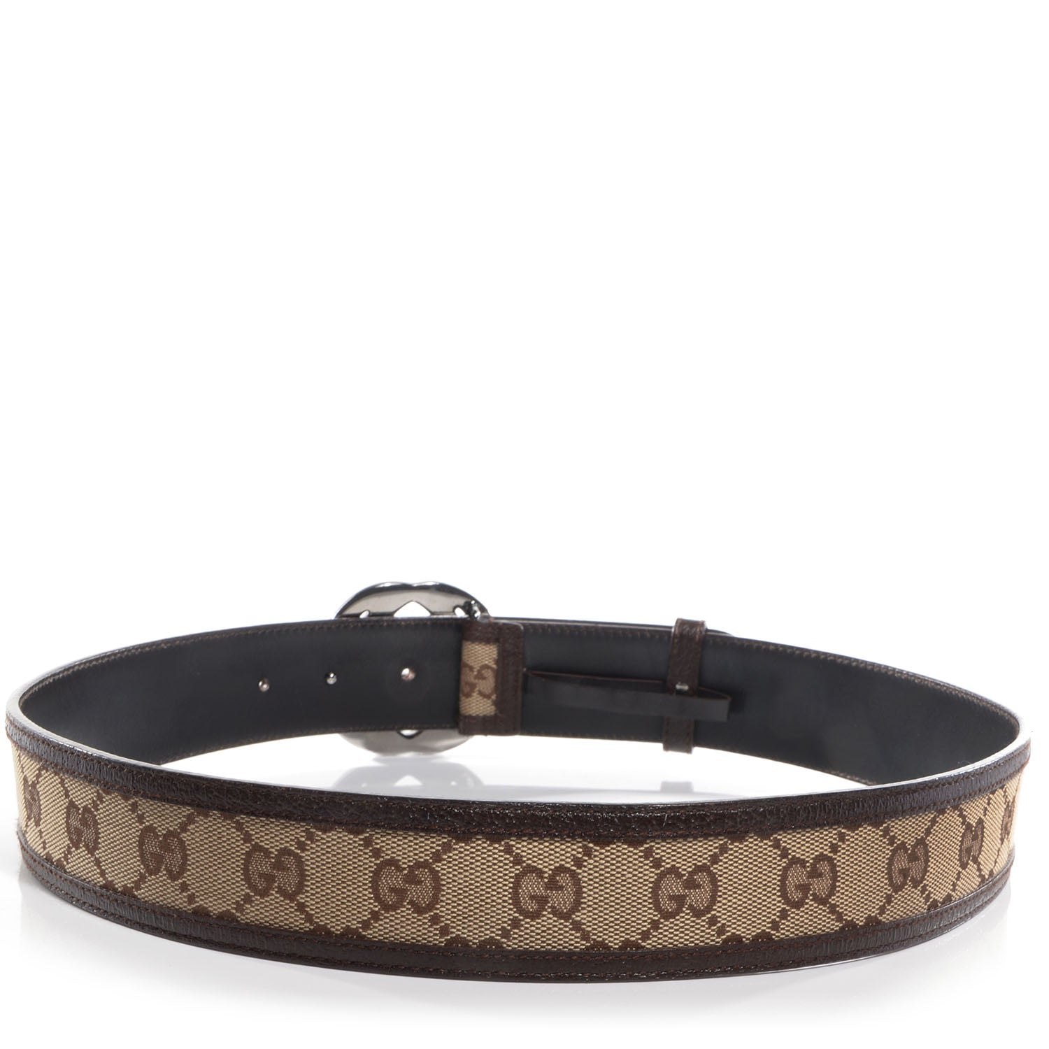 Gucci Monogram GG Belt 80 32 Brown 3 of 5