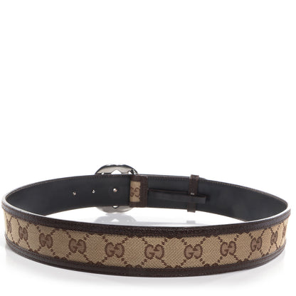 Gucci Monogram GG Belt 80 32 Brown 3 of 5