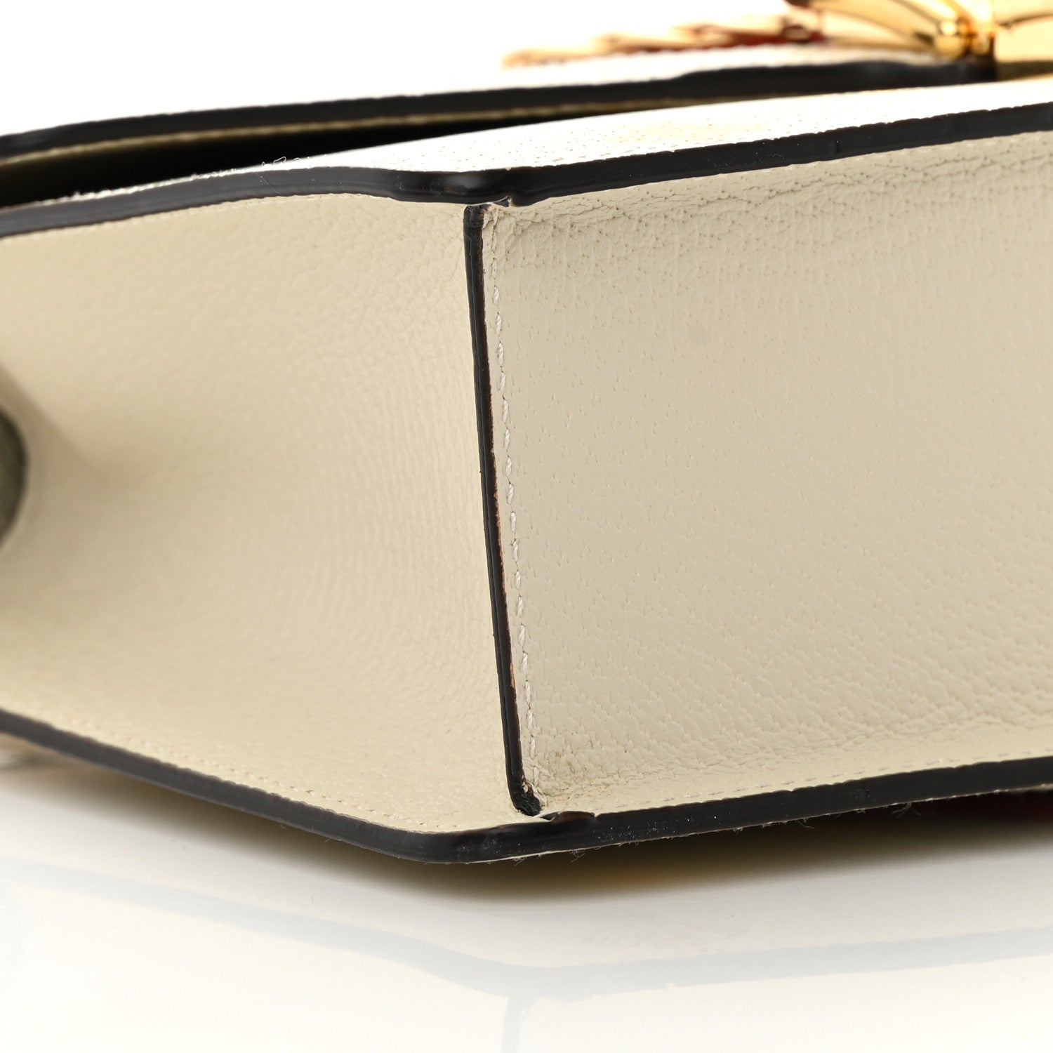 Gucci Textured Calfskin Bee Star Print Small Sylvie Shoulder Bag Mystic White 9 of 17