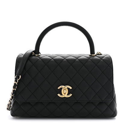 Chanel Caviar Quilted Small Coco Handle Flap Black 1 of 12