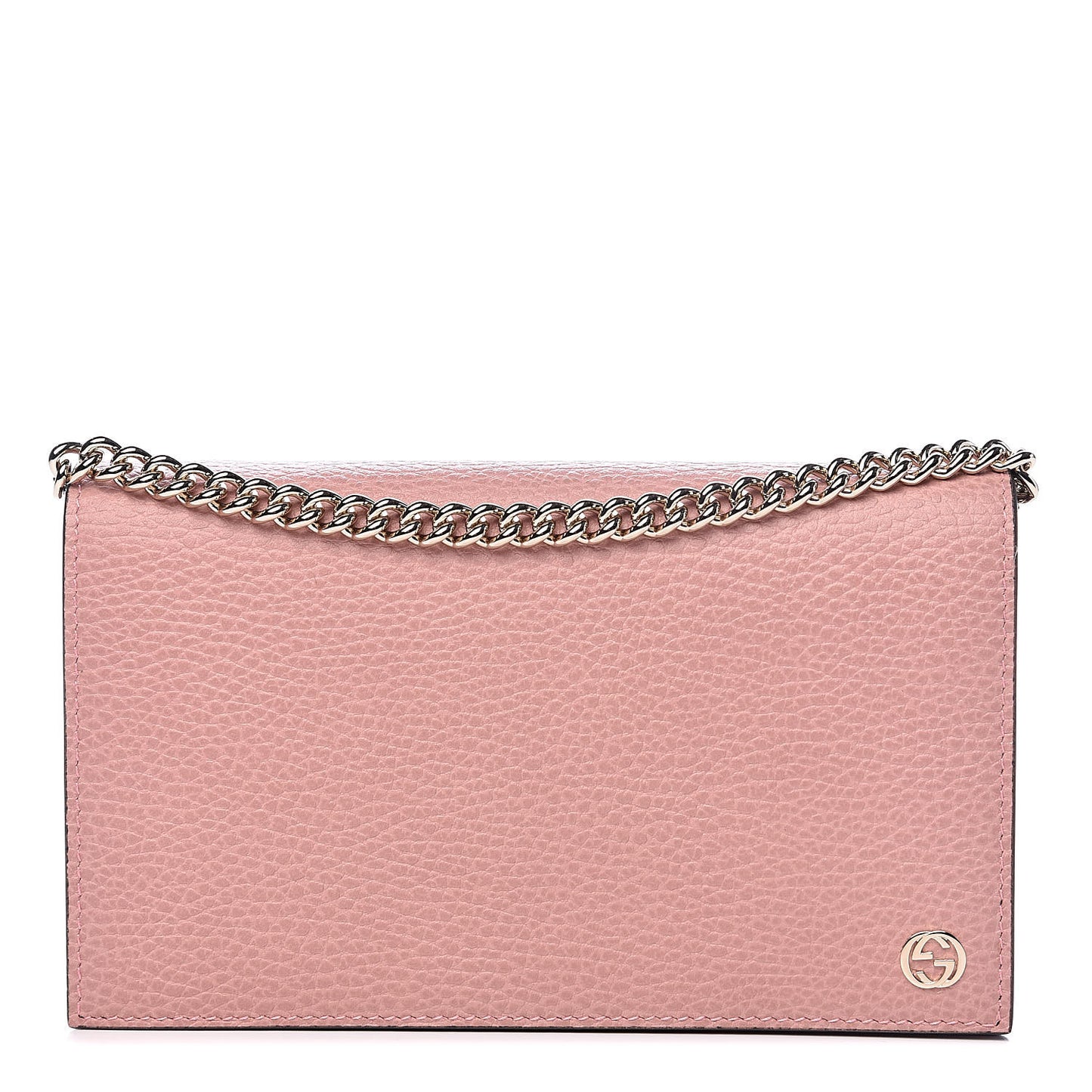 Dollar Calfskin Medium Betty Chain Wallet Soft Pink