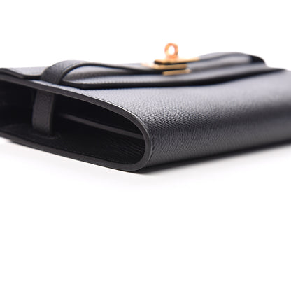 Hermes Epsom Kelly Wallet To Go Black 7 of 10