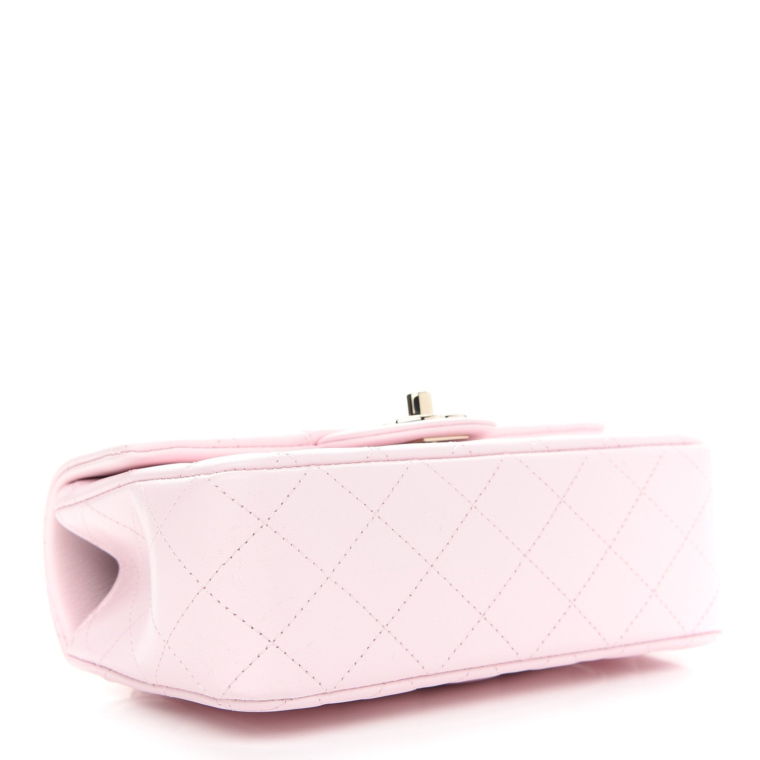 Chanel Lambskin Quilted Mini Top Handle Rectangular Flap Light Pink 4 of 9