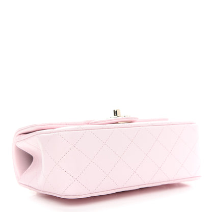 Chanel Lambskin Quilted Mini Top Handle Rectangular Flap Light Pink 4 of 9