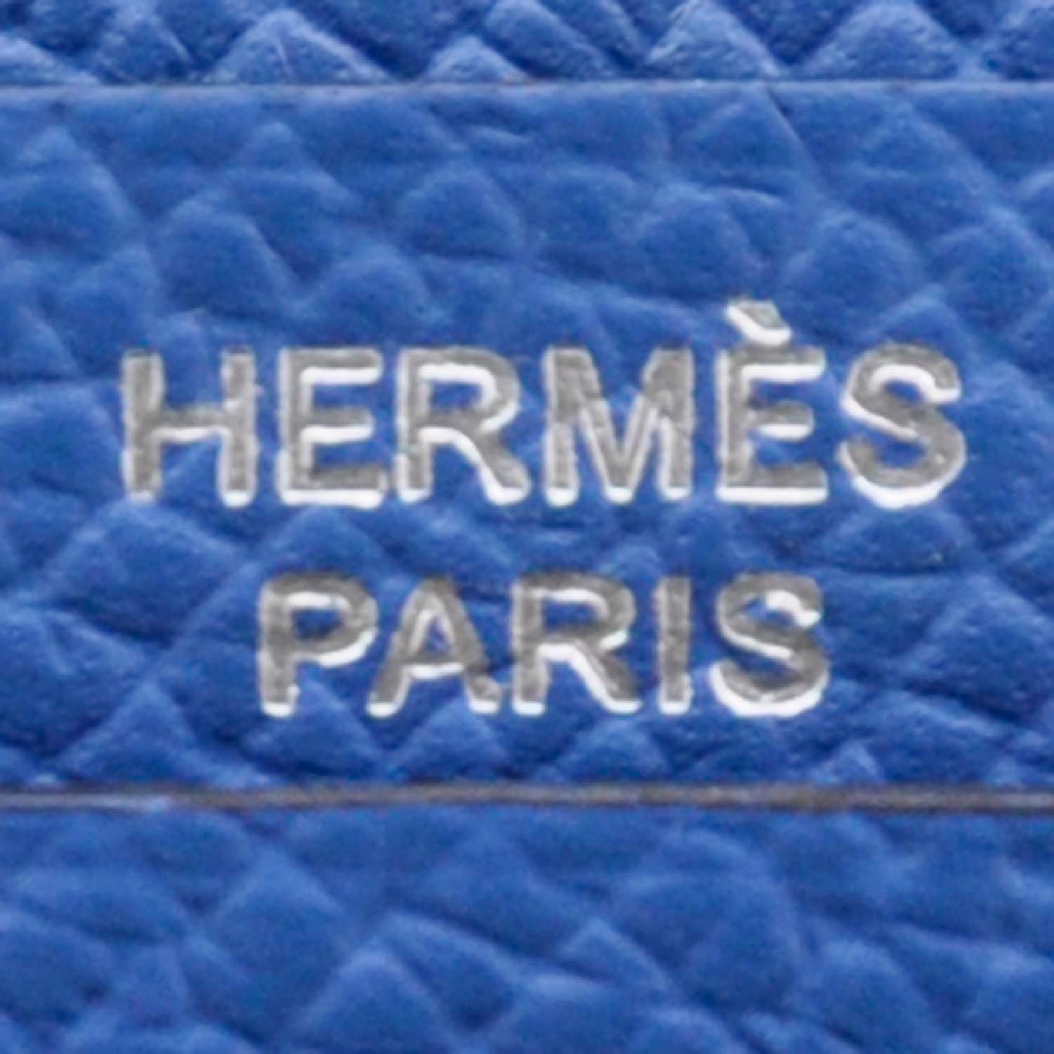 Hermes Epsom Bearn Tri-Fold Wallet Bleu Electrique Mykonos 6 of 9