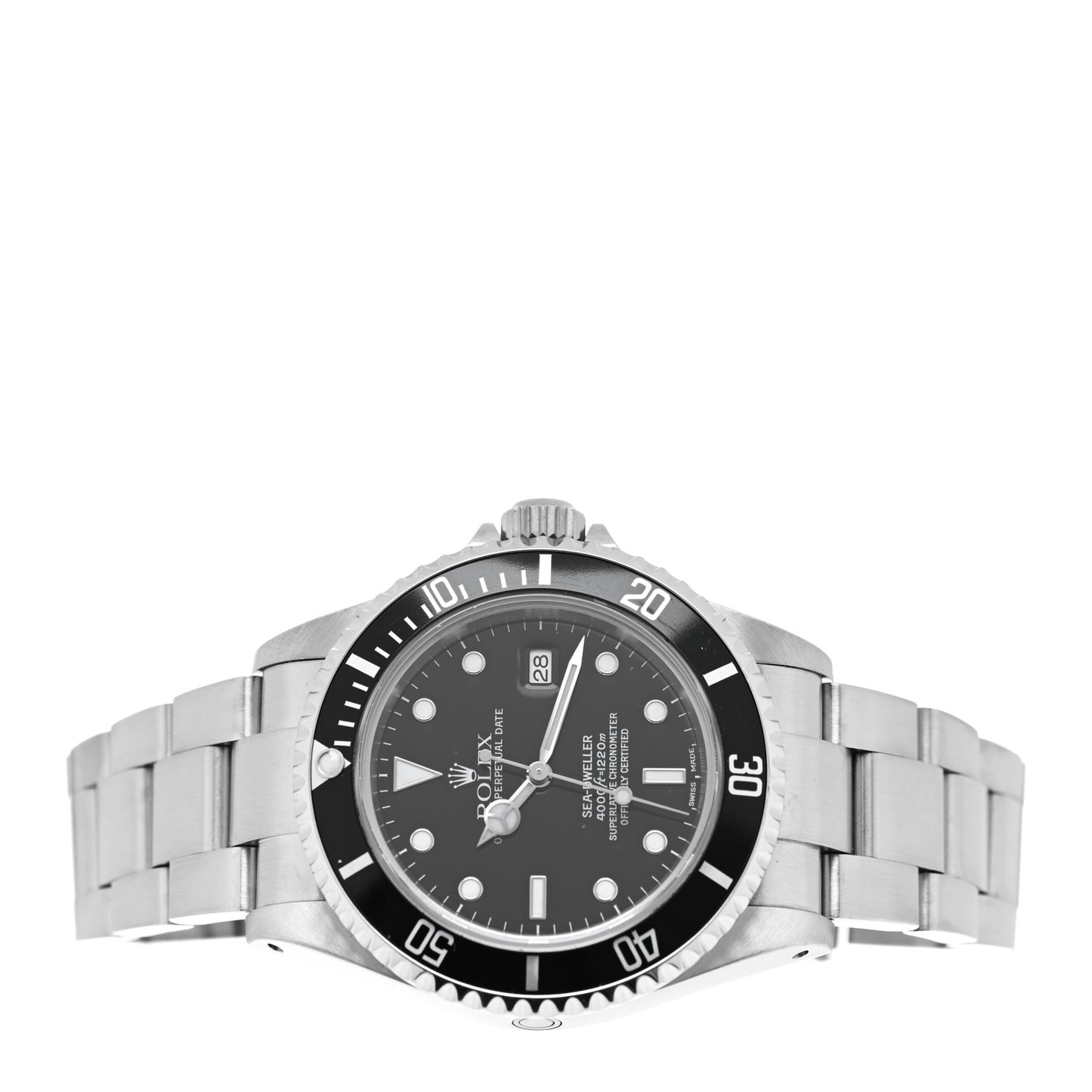 Stainless Steel 40mm Sea-Dweller Oyster Perpetual Watch Black 16600