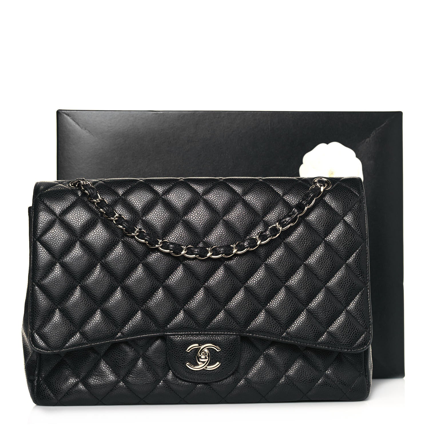 Chanel Caviar Quilted Maxi Single Flap Black 19 of 19