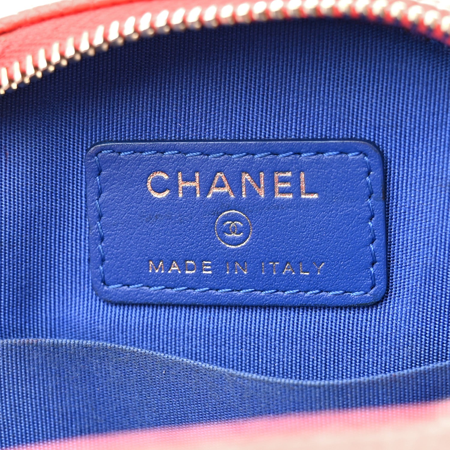 Chanel Caviar Quilted Round Filigree Crossbody Blue White Red 6 of 15
