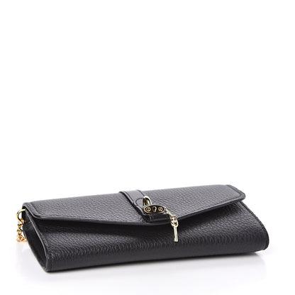 Chloe Shiny Grained Calfskin Aby Wallet on Chain Black 4 of 9